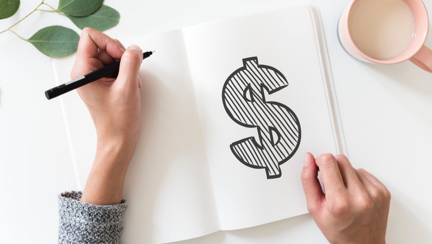 dollar sign on page