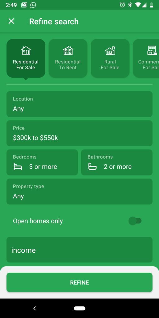 trademe property app search - buy investment property